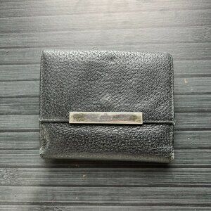 Vintage Gucci Trifold Wallet Black\Silver Authentic|Used